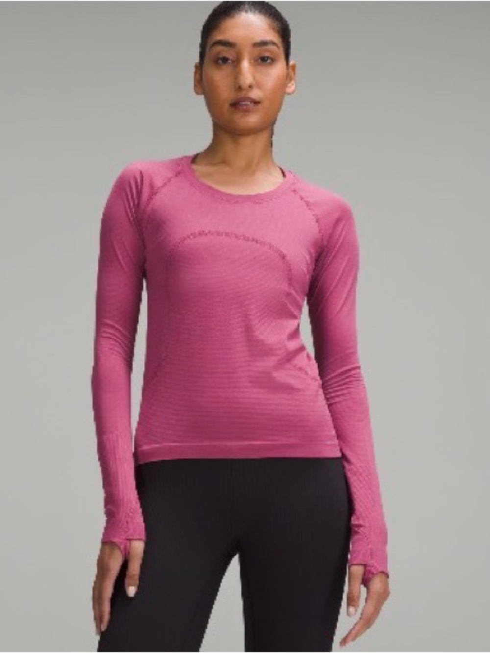 🍋 Lululemon Swiftly Tech Long Sleeve 2.0 Race/Hip Length Washed Mauve size 10